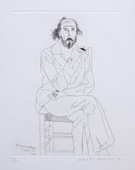 David Hockney portrait of Richard Hamilton