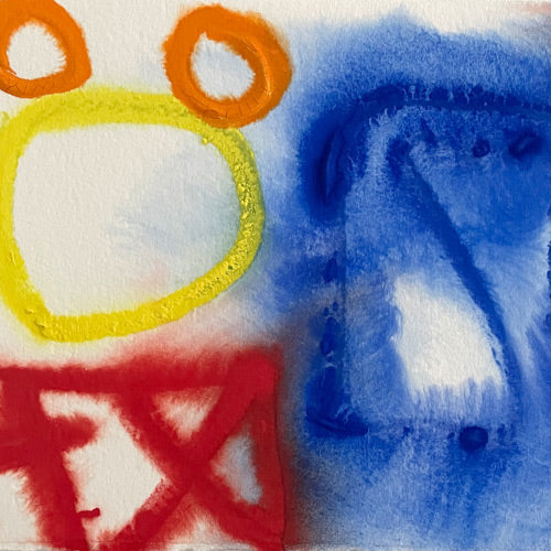 Patrick Heron Signed Gouache Original Artwork: December 1998: 1