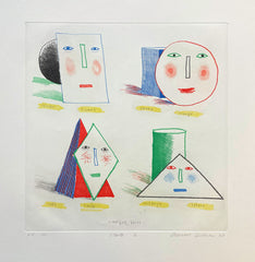 David Hockney Simplified Faces State 2