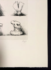 Henry Moore signed etching 