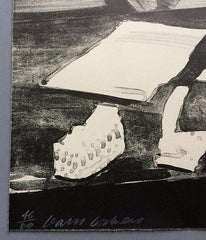 David Hockney signature white crayon
