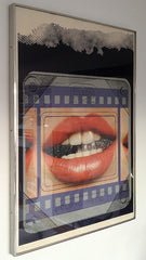 Joe Tilson Print Clip-O-Matic Lips framed
