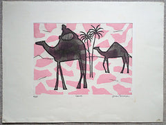 Julian Trevelyan print camels