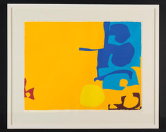 Blues Dovetailed in Yellow patrick Heron Framed