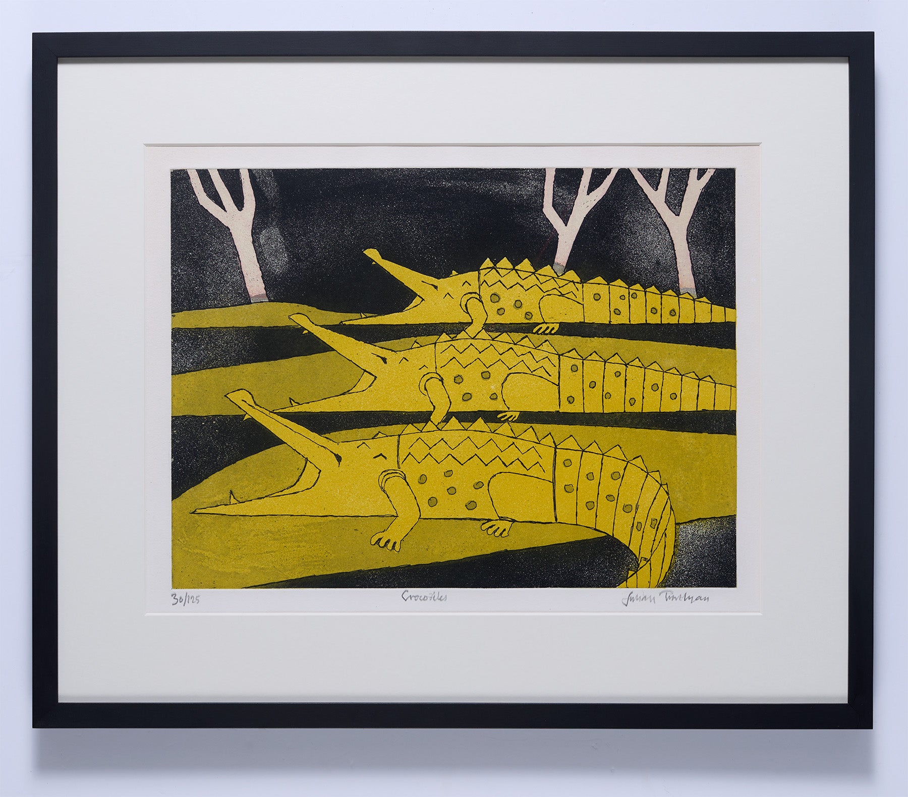 julian-trevelyan-crocodiles-framed