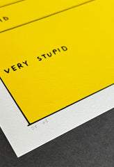 David Shrigley signed print for sale