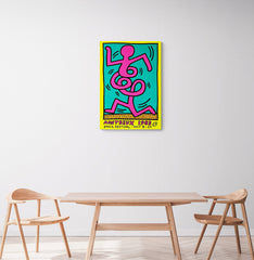 keith Haring print on the wall
