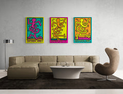 keith Haring 3 prints in situ