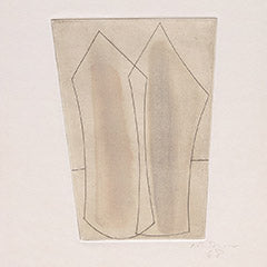 Ben Nicholson hand coloured etching