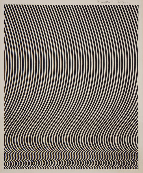 Bridget Riley Untitled Richard Feigen Gallery,1965, Signed. Before Text ...