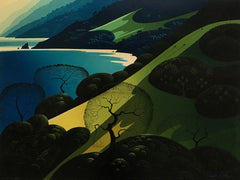 Eyvind Earle Above The Sea screenprint
