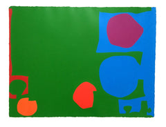Patrick Heron Three Reds in Green and Magenta in blue