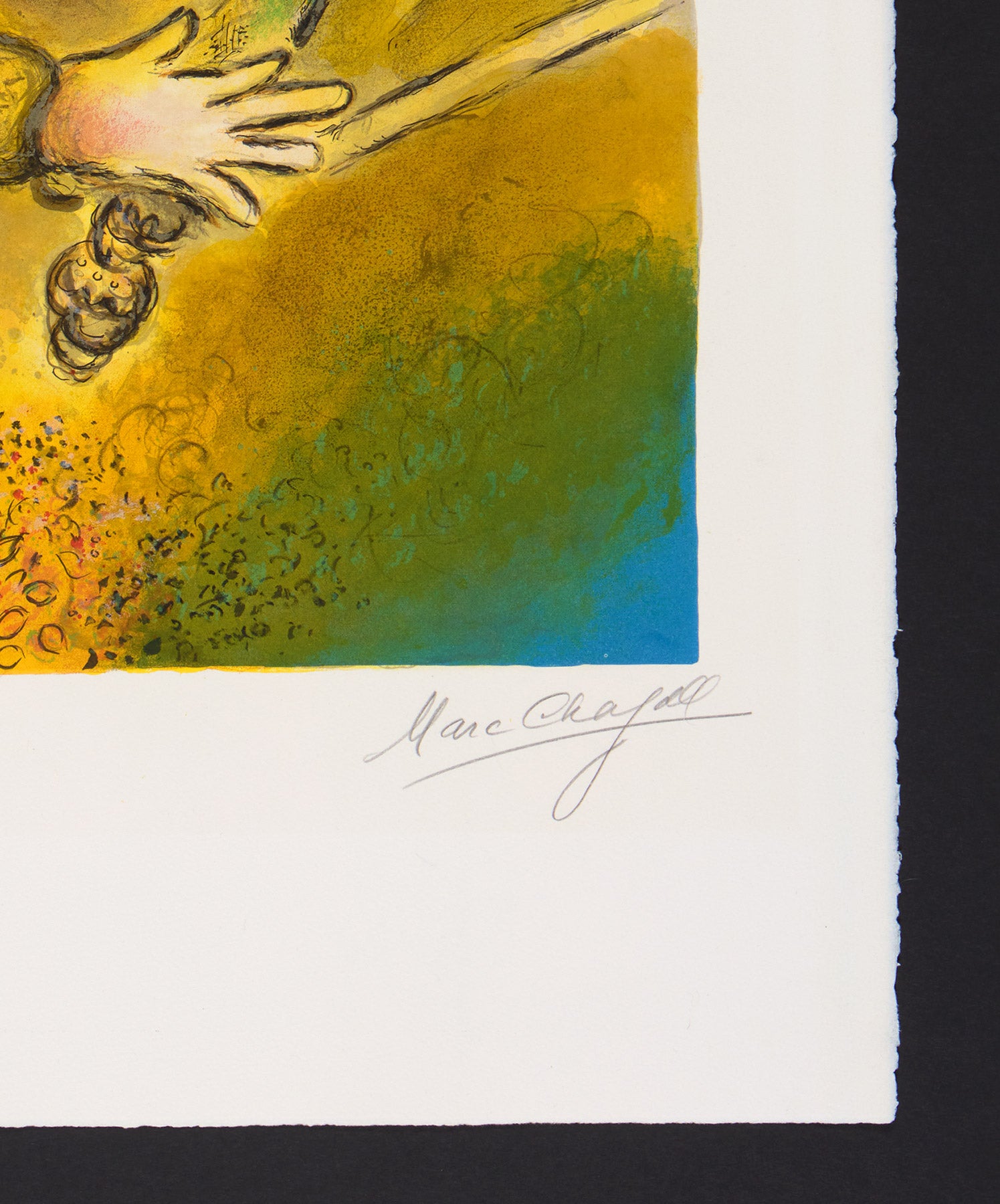Marc Chagall 抽象画 金色フレーム 絵画