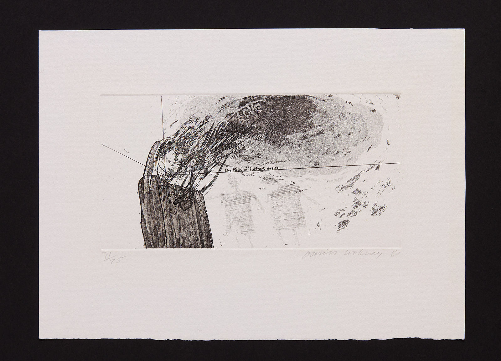 David Hockney Flames of Furious Desire (1961) Signed Etching & Aquatint