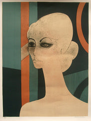 Andre Minaux print for sale, 1960s, dark eyed model