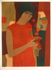 Andre Minaux print - 'Femme Pensive', 1969