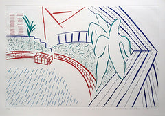 David Hockney My Pool and Terrace 1983