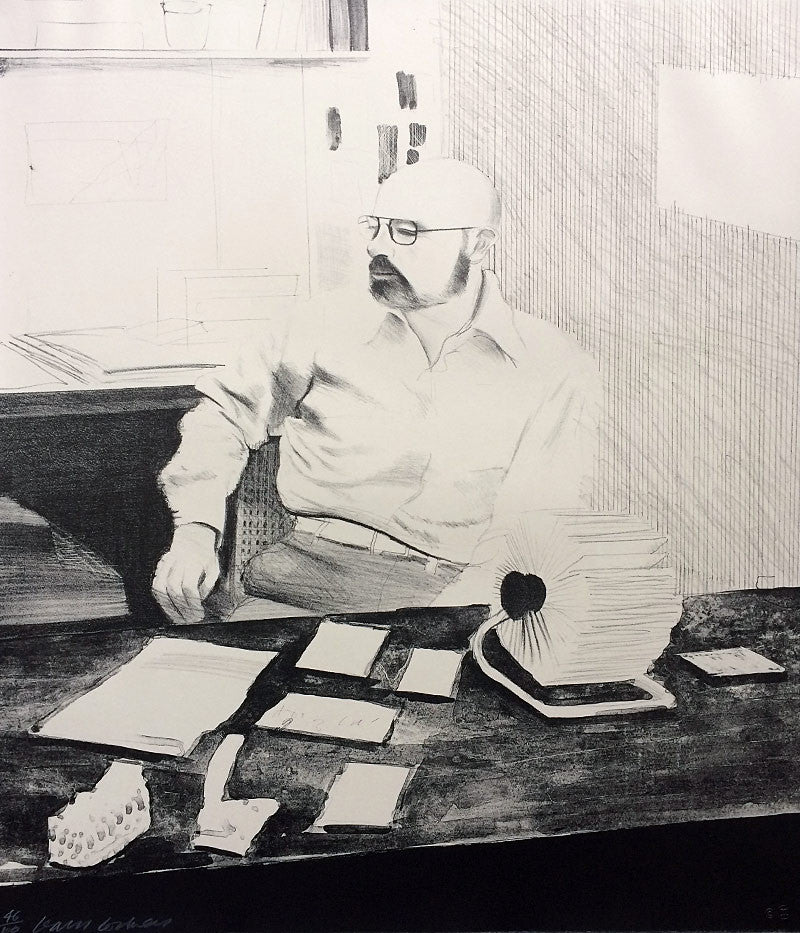 David Hockney Sidney in his Office