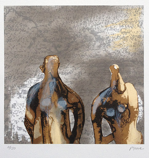 Henry Moore Figures with Sky Background I