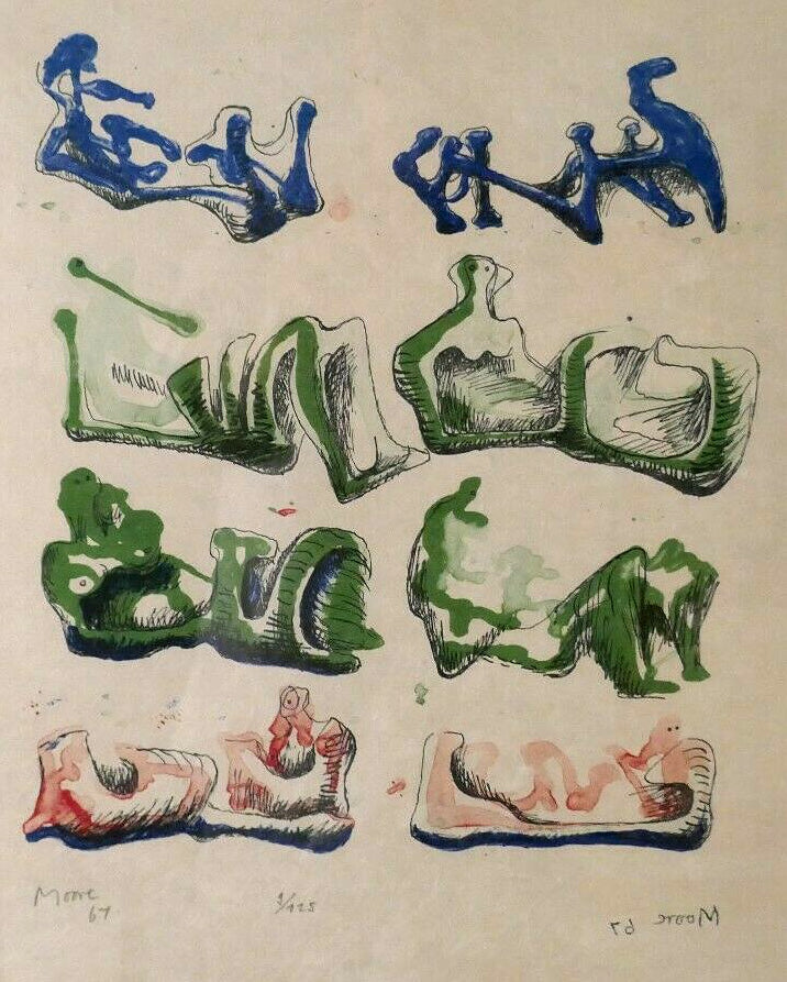 Henry Moore eight reclining figures
