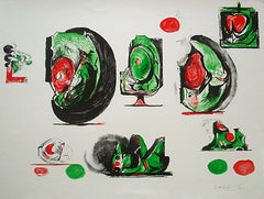 Graham Sutherland print, study of organic forms