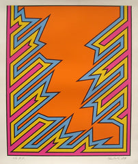 Nicholas Krushenick Pop Art print for sale, Bolt, 1979