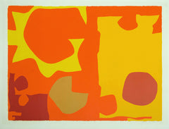 Patrick Heron Six in Light Orange with Red in Yellow 