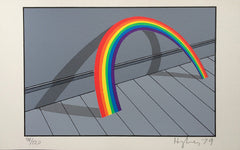 Patrick Hughes Rainbow leaning against wall