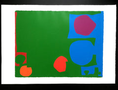 Three Reds in Green and Magenta in blue Patrick Heron 
